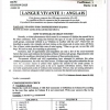 Épreuve d'Anglais LV1 – BEPC 2025 – Zone 2 – Côte d’Ivoire